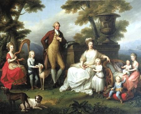 Ferdinand I. von Neapel-Sizilien mit seiner Gattin Maria Karolina und den gemeinsamen Kindern (1783, A. Kauffmann)