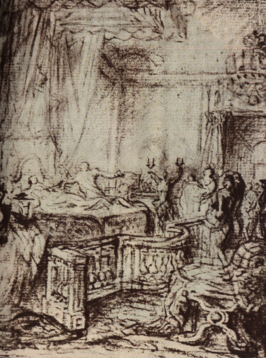 Zeichnung vom Tag der Geburt der Madame Royale, 19.12.1778 (anonym)