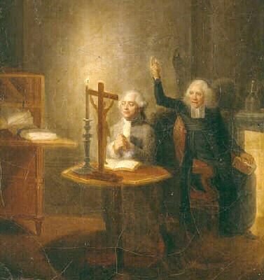 Louis XVI. & der Abb&eacute; Edgeworth (Jean-Jacques Hauer)