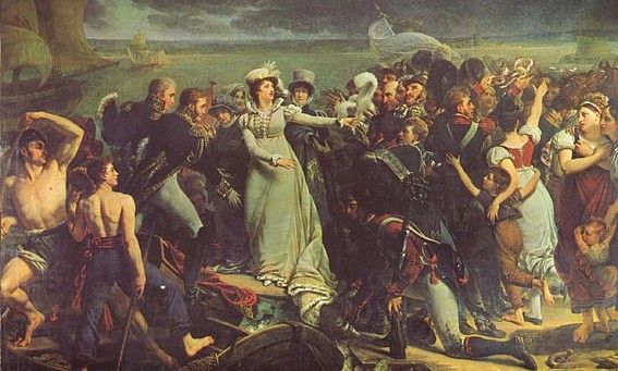 Einschiffung der Herzogin von Angoulême in Pauillac, 1815 (1819, Antoine-Jean Gros)