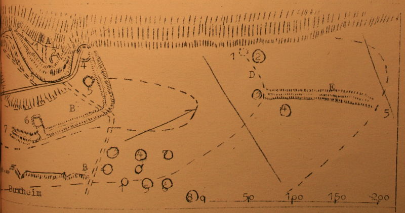 Skizze von Karl Schnieringer zum Schlossberg Buxheim