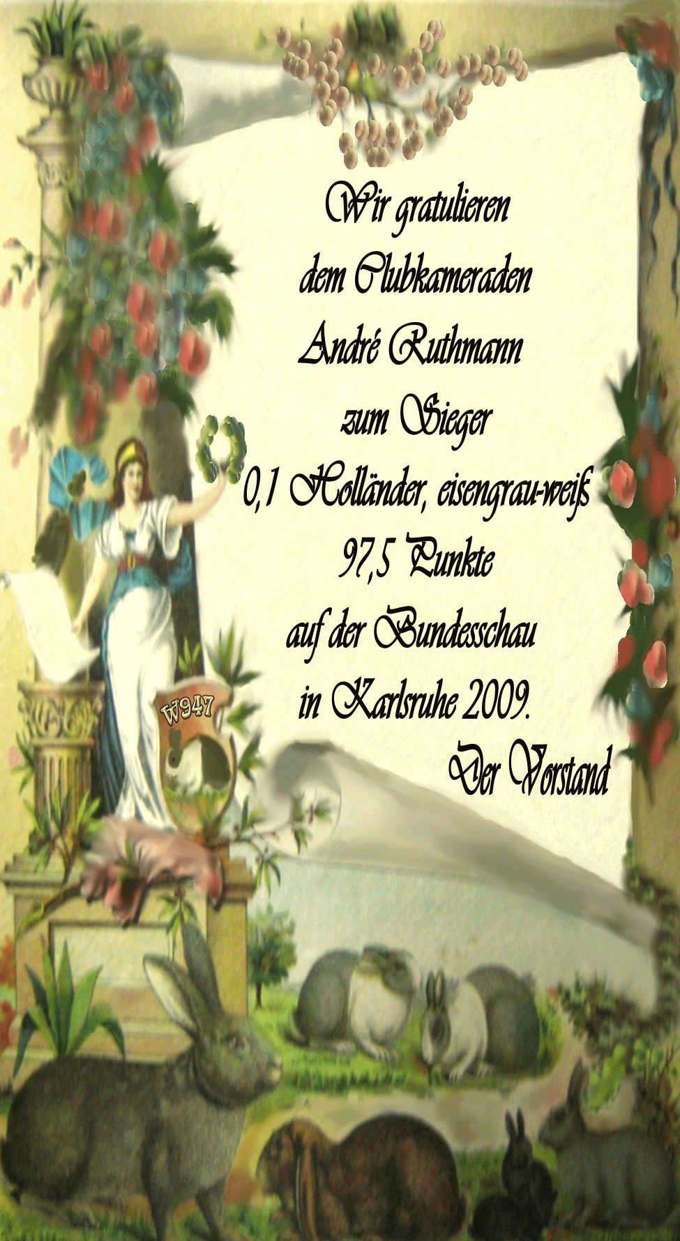 Urkunde Vom Club zum Bundessieger 2009