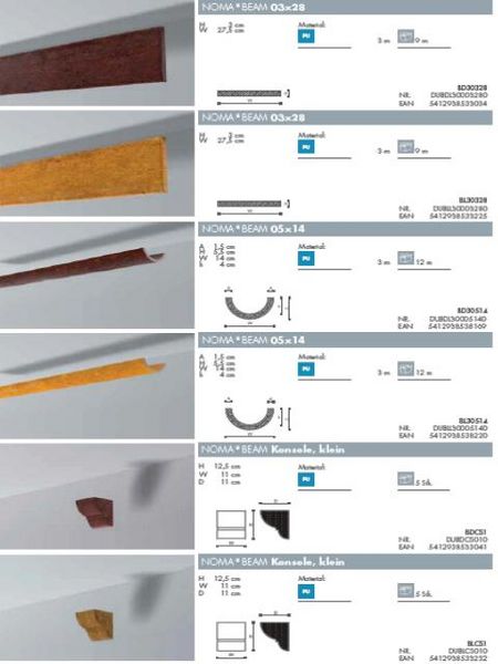 NMC NOMA BEAM LEISTEN FARBEN ZIETSCH 69181 Leimen